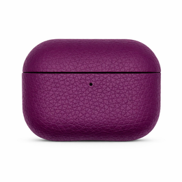 AirPods Pro 3 – The Classic Personalised Leather Case — Velvet Plum